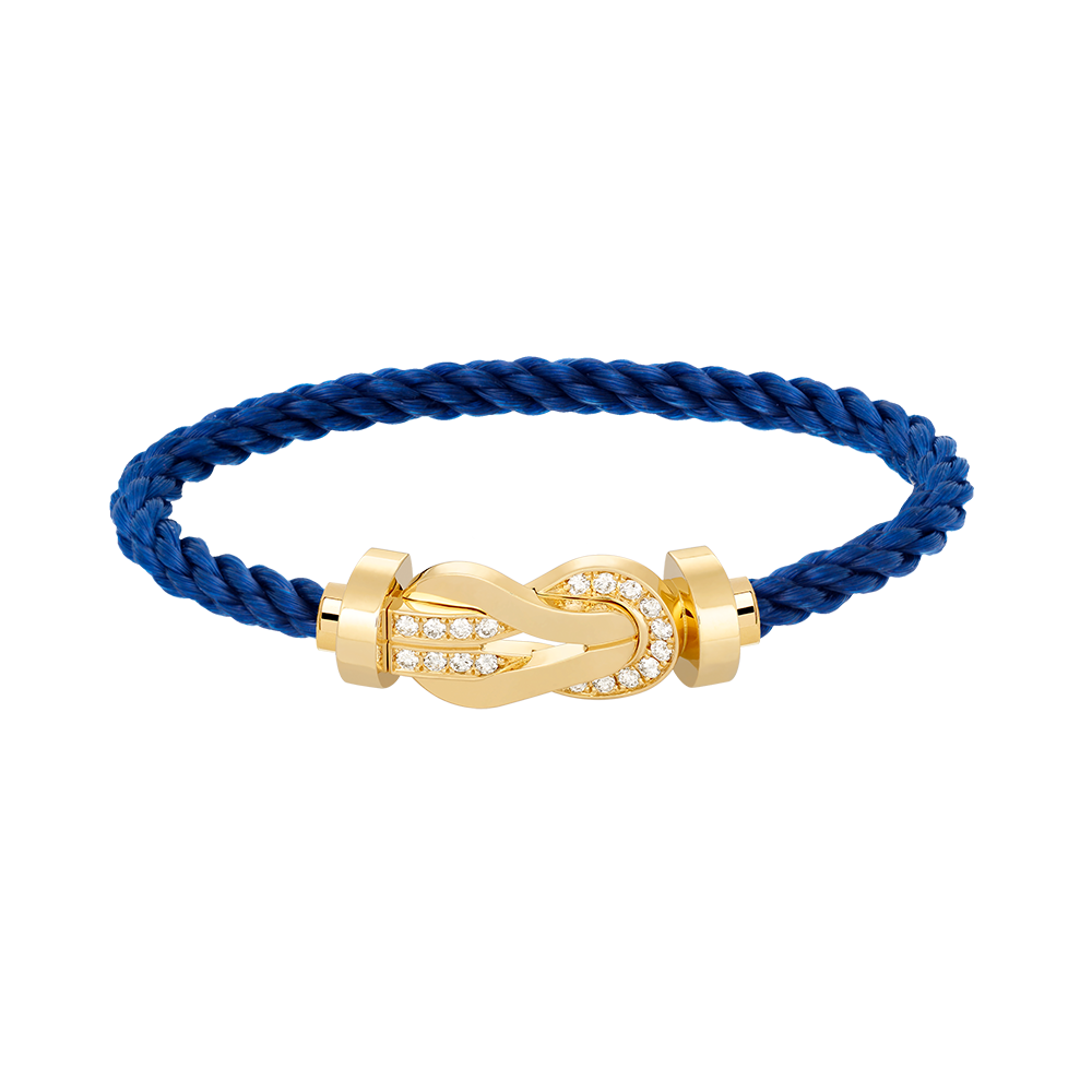 [Love More]CHANCE LARGE 8 FIGURE BUCKLE HALF DIAMOND BRACELET GOLD