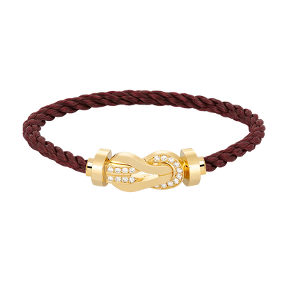 [Love More]CHANCE LARGE 8 FIGURE BUCKLE HALF DIAMOND BRACELET GOLD