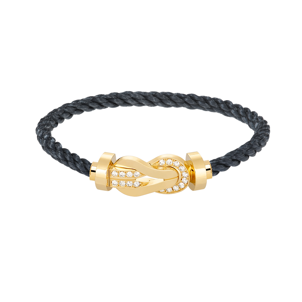 [Love More]CHANCE LARGE 8 FIGURE BUCKLE HALF DIAMOND BRACELET GOLD