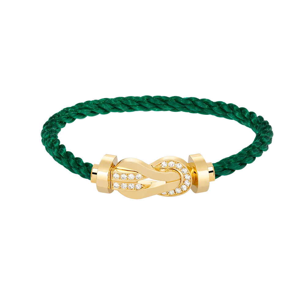 [Love More]CHANCE LARGE 8 FIGURE BUCKLE HALF DIAMOND BRACELET GOLD
