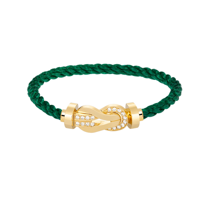 [Love More]CHANCE LARGE 8 FIGURE BUCKLE HALF DIAMOND BRACELET GOLD