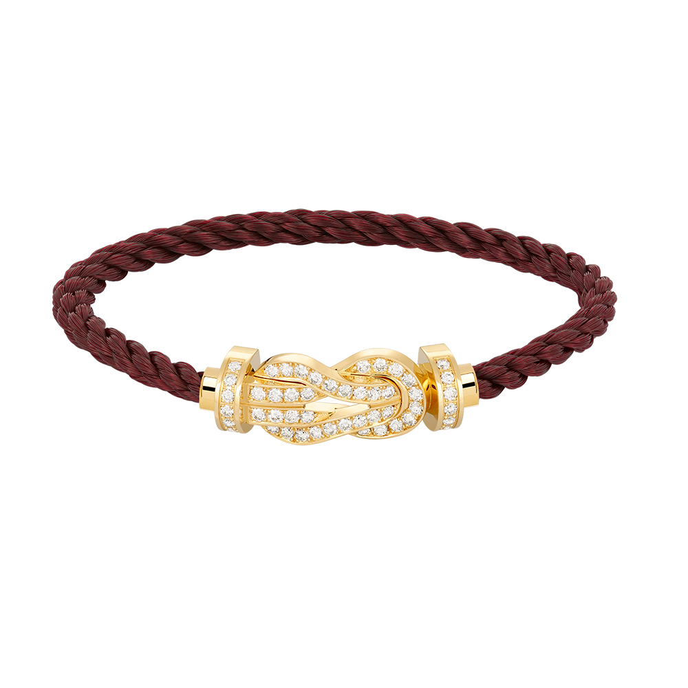 [Love More]CHANCE LARGE 8 FIGURE BUCKLE FULLDIAMOND BRACELET GOLD