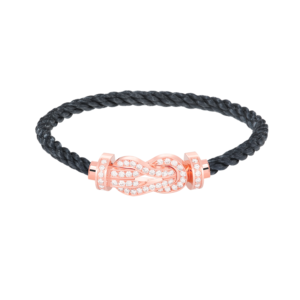 [Love More]CHANCE LARGE 8 FIGURE BUCKLE FULL DIAMOND BRACELET ROSE GOLD