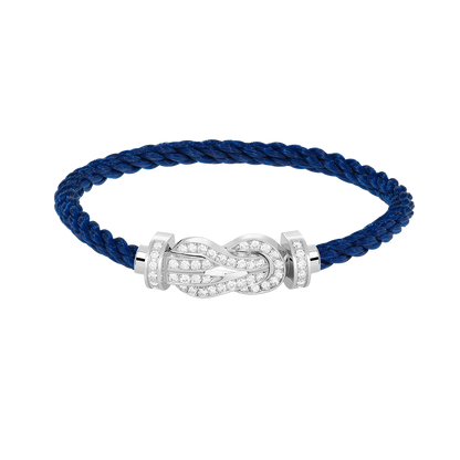 [Love More]CHANCE LARGE 8 FIGURE BUCKLE FULL DIAMOND BRACELET SILVER