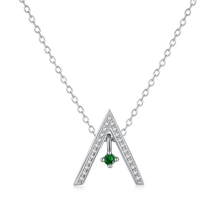 [Love More]Sparkling "A" Shape Necklace