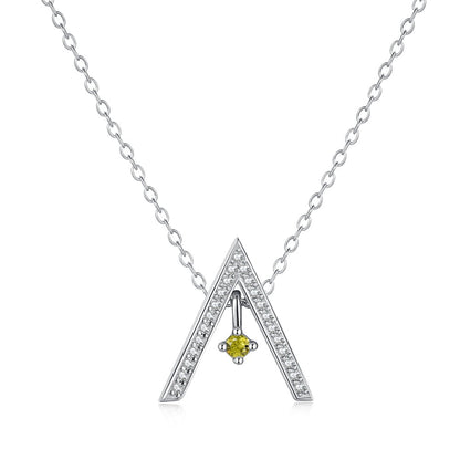 [Love More]Sparkling "A" Shape Necklace