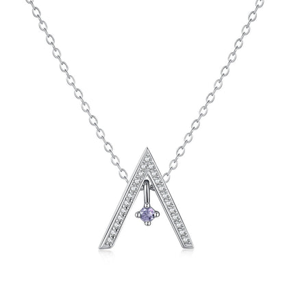 [Love More]Sparkling "A" Shape Necklace