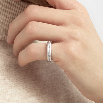 [Love More]ZERO 1 ONE-BAND PAVED DIAMONDS ON THE SPIRAL RING