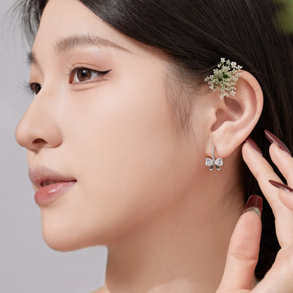 [Love More]Exquisite Earrings With Heart-Shaped Bow Design