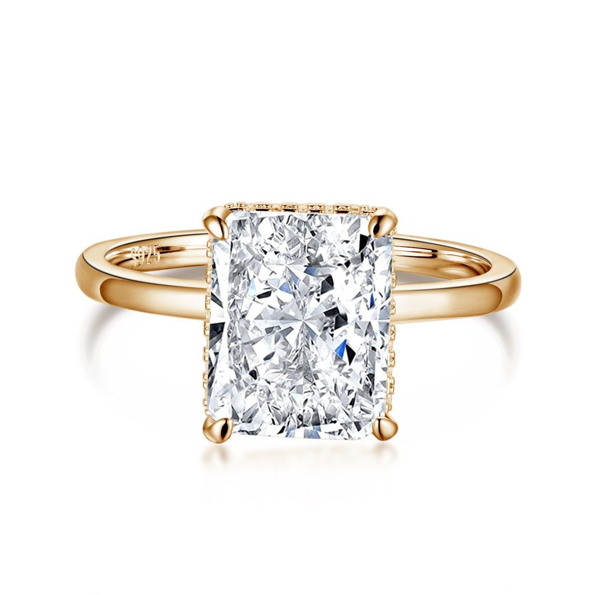 [Love More]4.0 Carat Ornate Enchanting Radiand Cut Banquet Ring