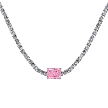 [Love More]2.0 carat Ornate Emerald Cut Necklace