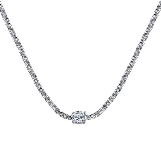 [Love More]1.0 Carat Shining Oval Cut Necklace