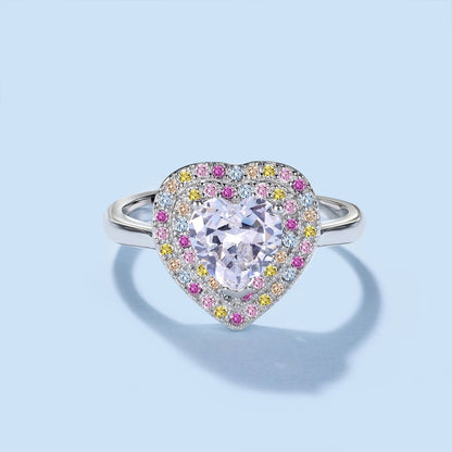 [Love More]Delicate Ebullient Heart Shape Wedding Ring