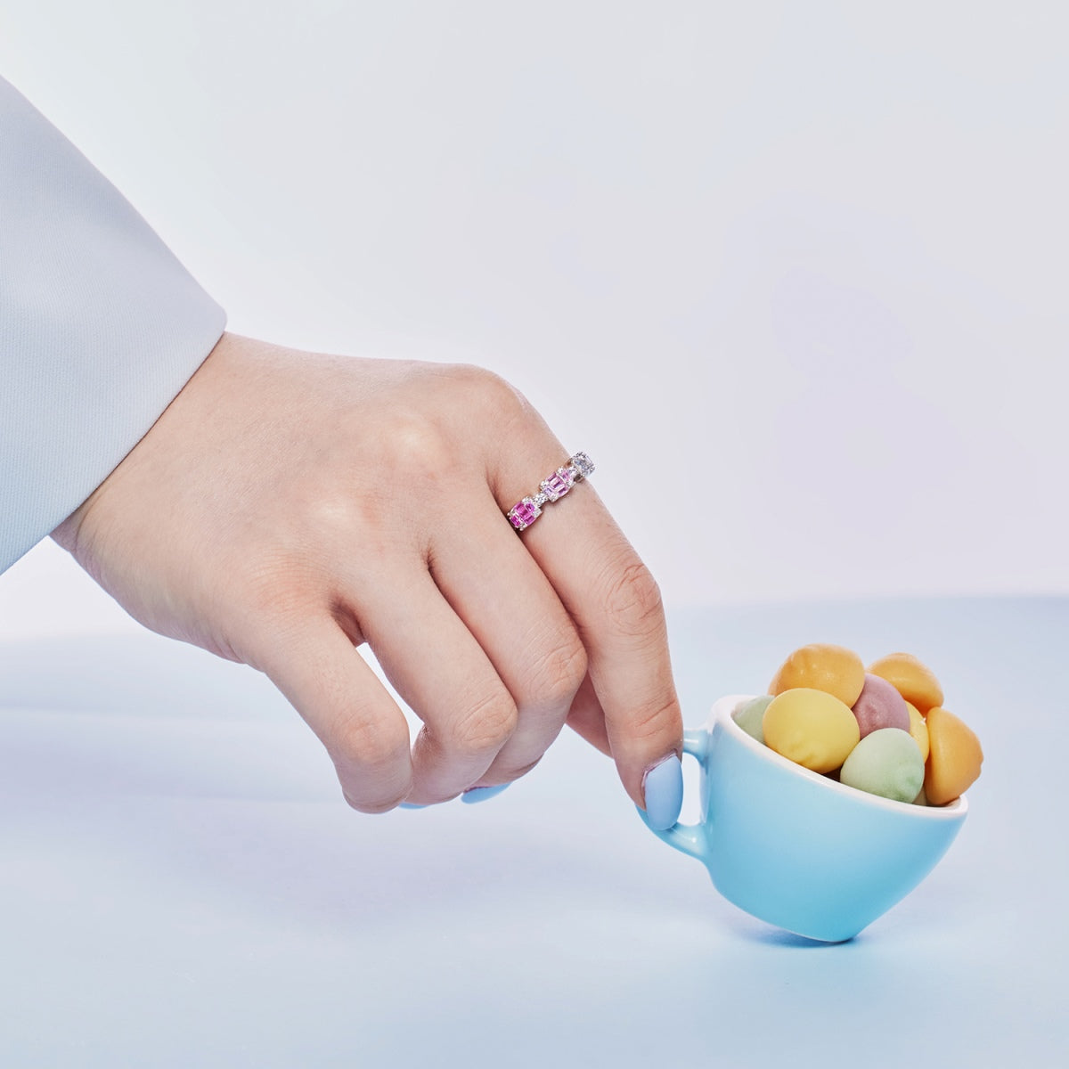 [Love More]Unique Colorful Emerald Cut Party Ring