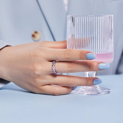 [Love More]Unique Colorful Emerald Cut Party Ring
