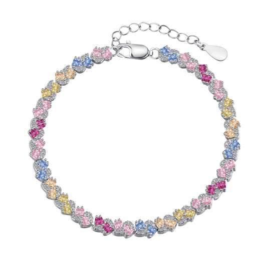 [Love More]Ornate Colorful Flower Shape Party Bracelet
