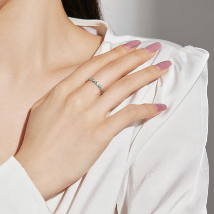 [Love More]Sparkling Vibrant Round Shape Daily Ring
