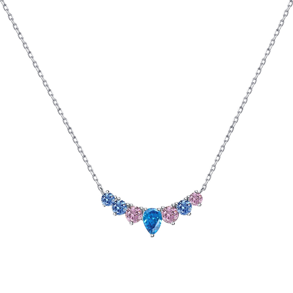 [Love More]Dainty Colorful Heart Necklace