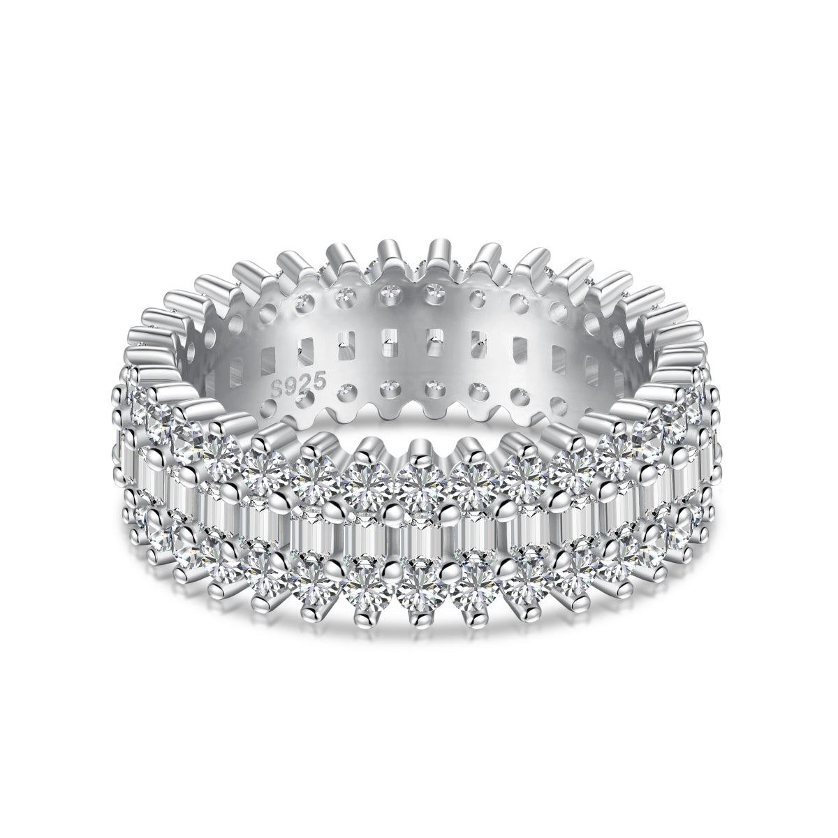 [Love More]Ornate Colorful Radiant Cut Daily Ring