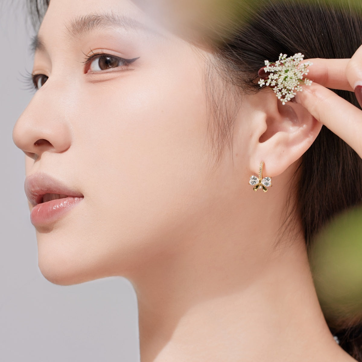 [Love More]Exquisite Earrings With Heart-Shaped Bow Design
