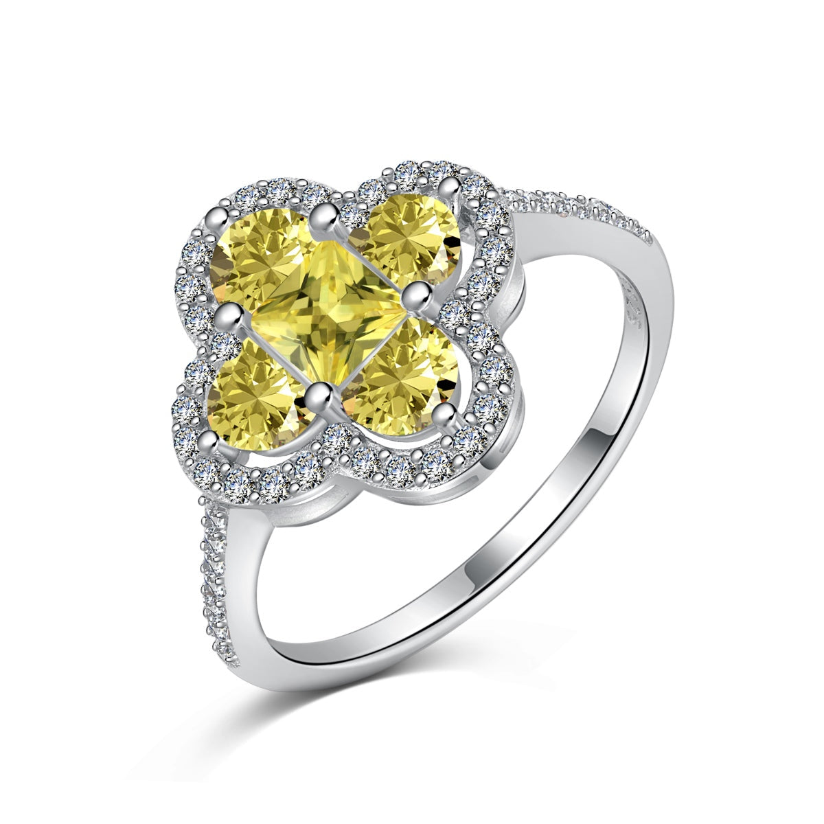 [Love More]Luxurious Eternity Flower Shape Banquet Ring