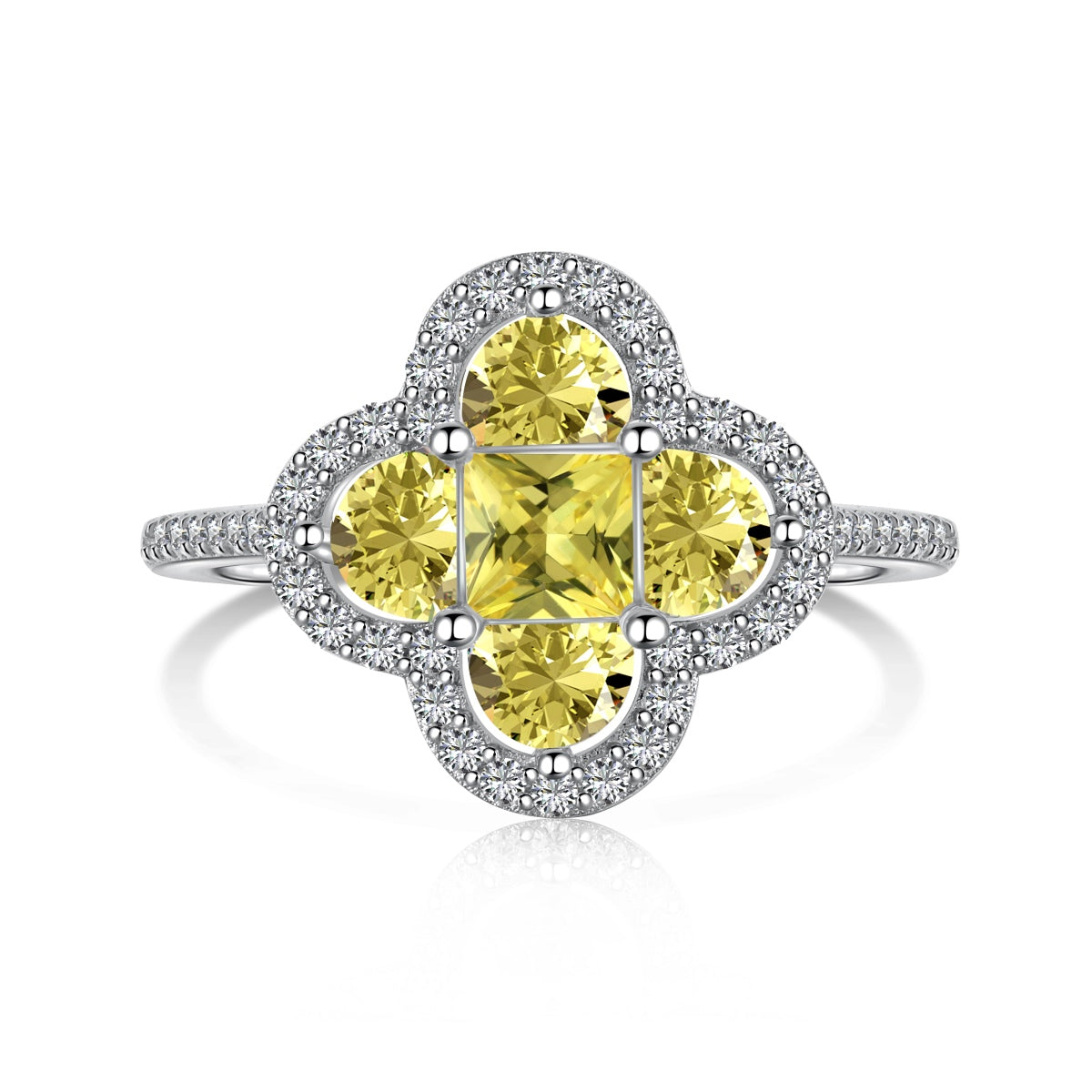[Love More]Luxurious Eternity Flower Shape Banquet Ring
