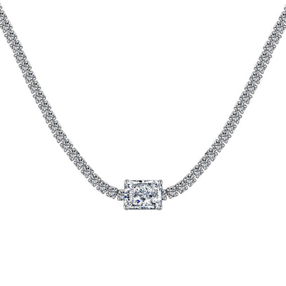 [Love More]2.0 carat Ornate Emerald Cut Necklace