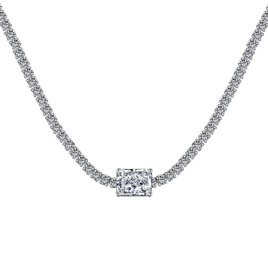[Love More]2.0 carat Ornate Emerald Cut Necklace