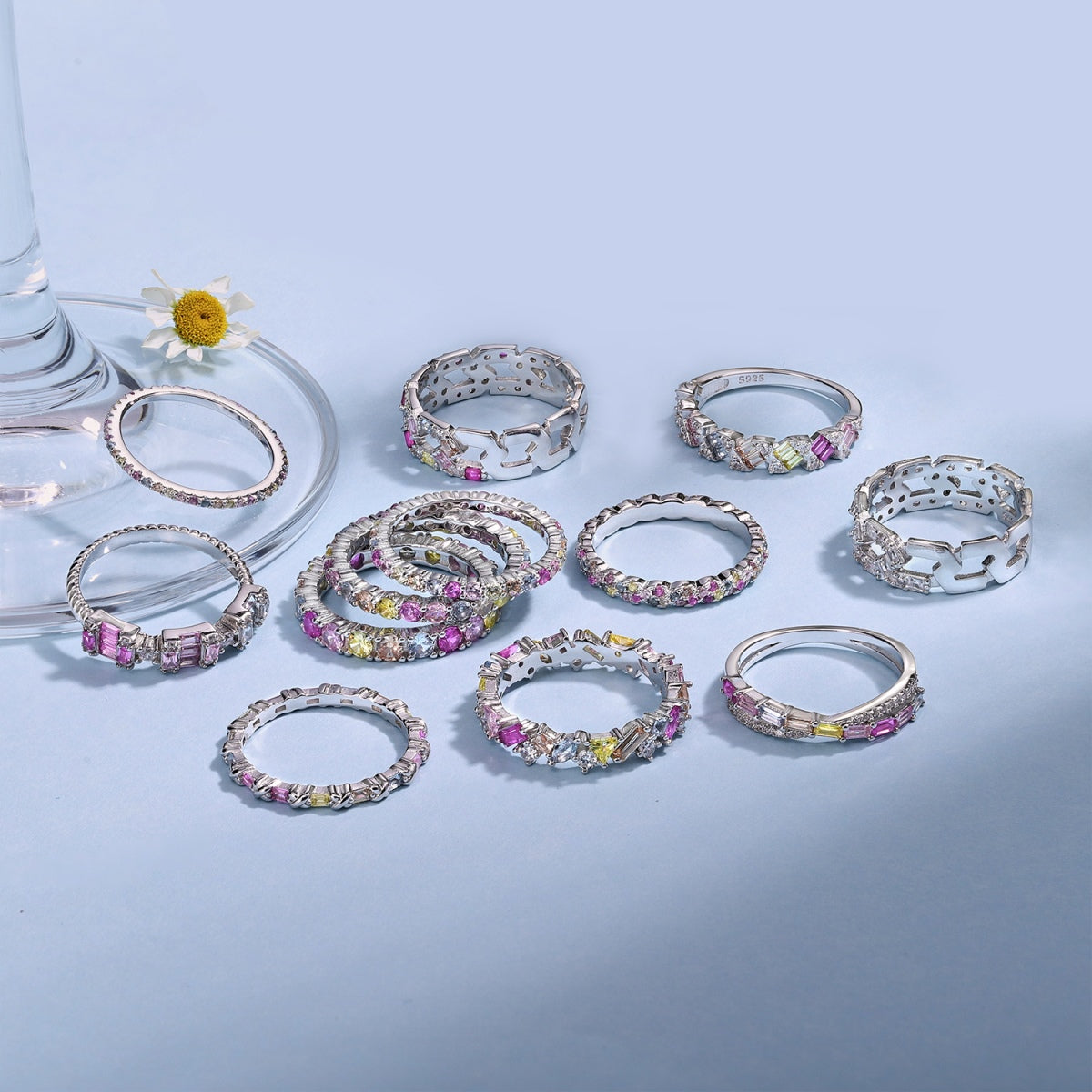 [Love More]Radiant Sparkling Round Cut Daily Ring