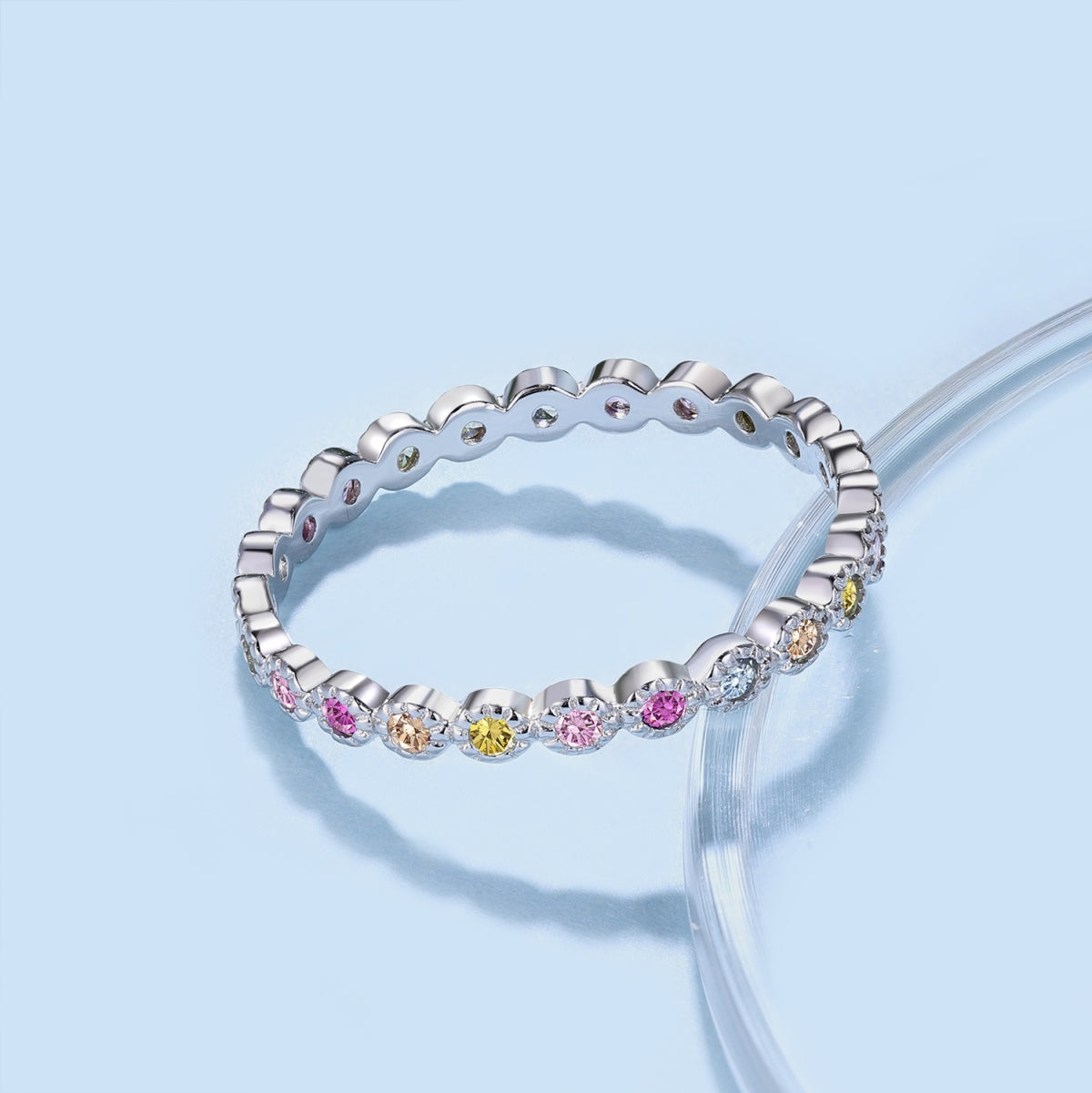 [Love More]Radiant Sparkling Round Cut Daily Ring