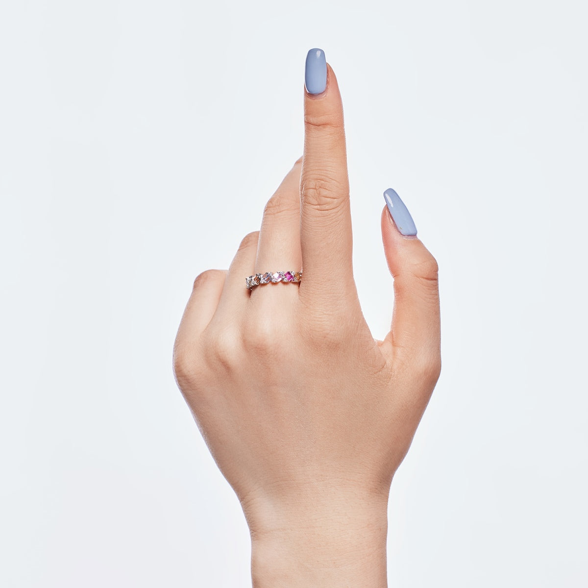 [Love More]Delicate Vibrant Emerald Cut Daily Ring