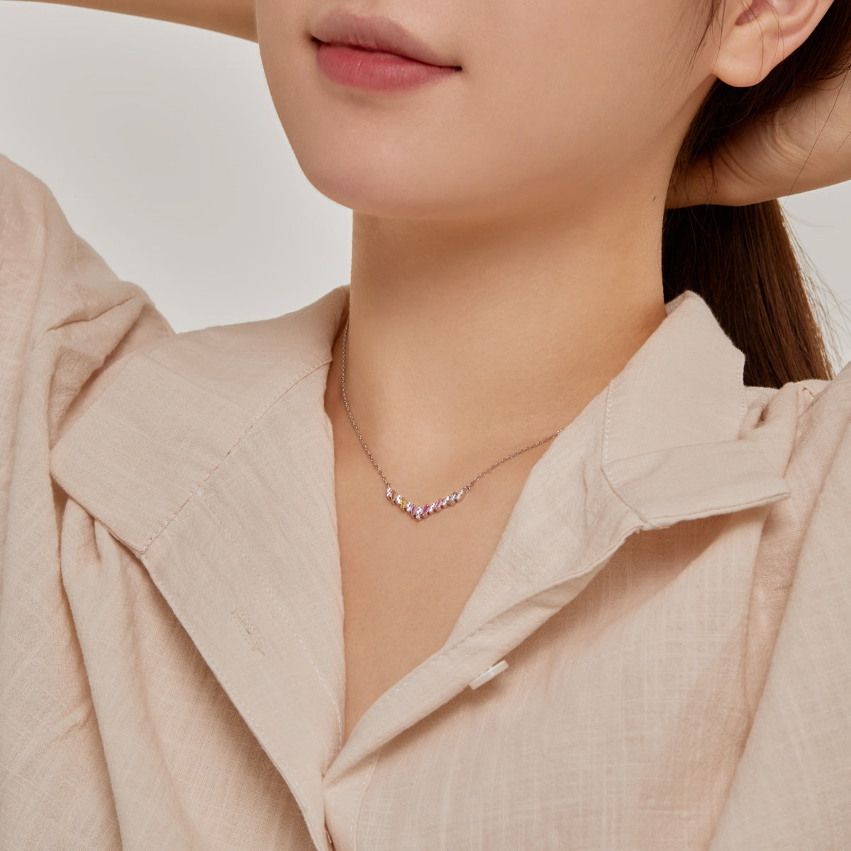 [Love More]Dazzling Rainbow Necklace