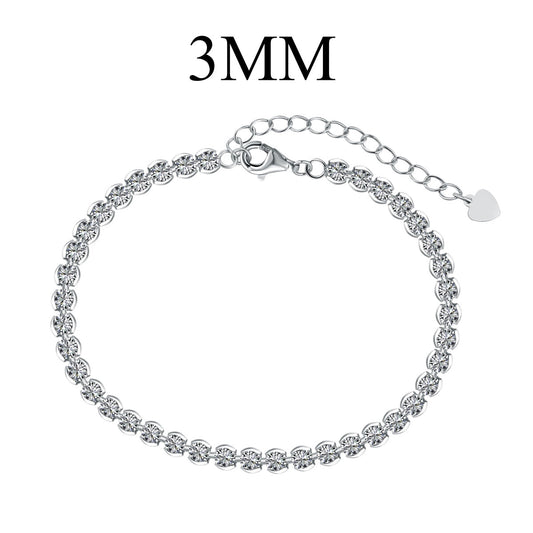 [Love More]Ornate  Sparkling Round Cut Daily Bracelet