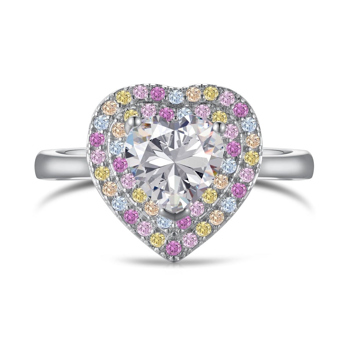 [Love More]Delicate Ebullient Heart Shape Wedding Ring