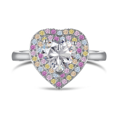 [Love More]Delicate Ebullient Heart Shape Wedding Ring