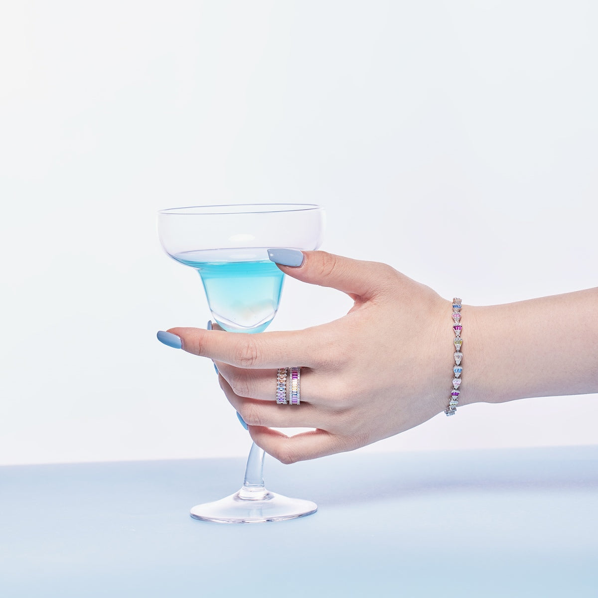 [Love More]Dainty Kaleidoscopic Emerald Cut Daily Ring