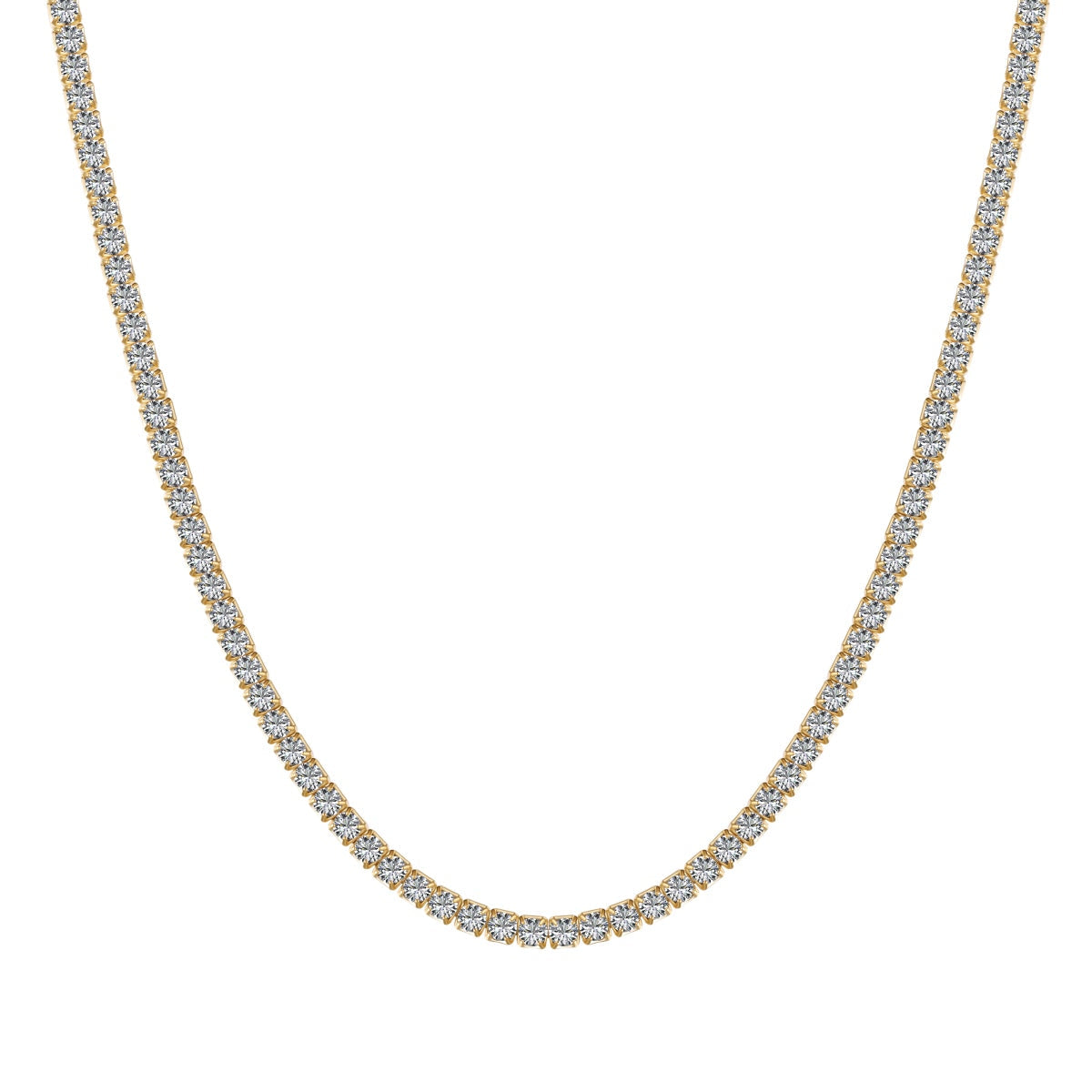 [Love More]Delicate Round Shape Tennis Necklace