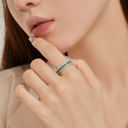 [Love More]Delicate Colorful Round Cut Daily Ring