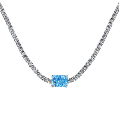[Love More]2.0 carat Ornate Emerald Cut Necklace