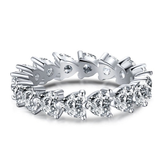 [Love More]0.25 Carat Radiant Romance Heart Cut Lover Ring