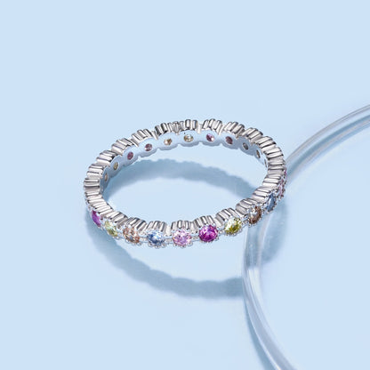 [Love More]Exquisite Colorful Round Cut Party Ring