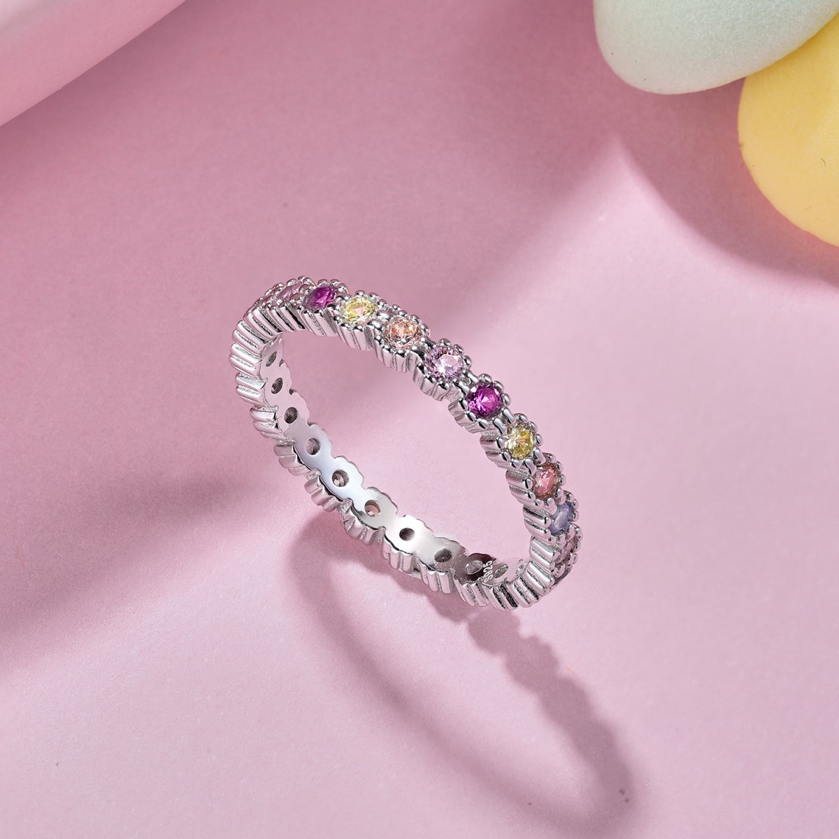 [Love More]Exquisite Colorful Round Cut Party Ring