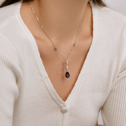 [Love More]Dazzling Pear Cut Necklace