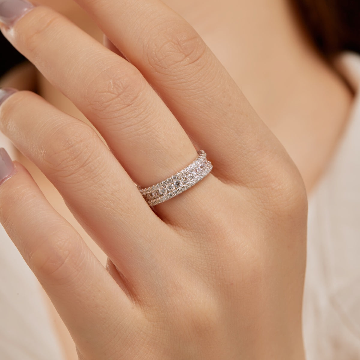 [Love More]Delicate Colorful Round Cut Daily Ring