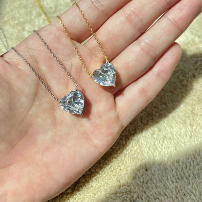 [Love More]6.0 carat Radiant Heart Shape Necklace