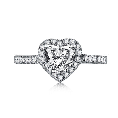 [Love More]Eternity Splashy Romantic Heart Shape Lover Ring
