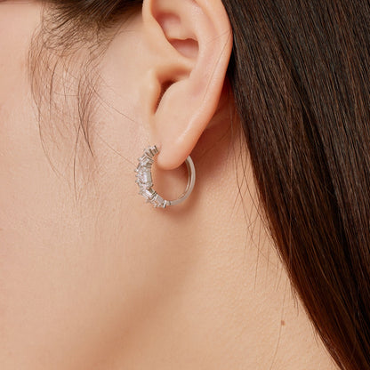 [Love More]Dazzling Colorful Emerald Cut Daily Earrings