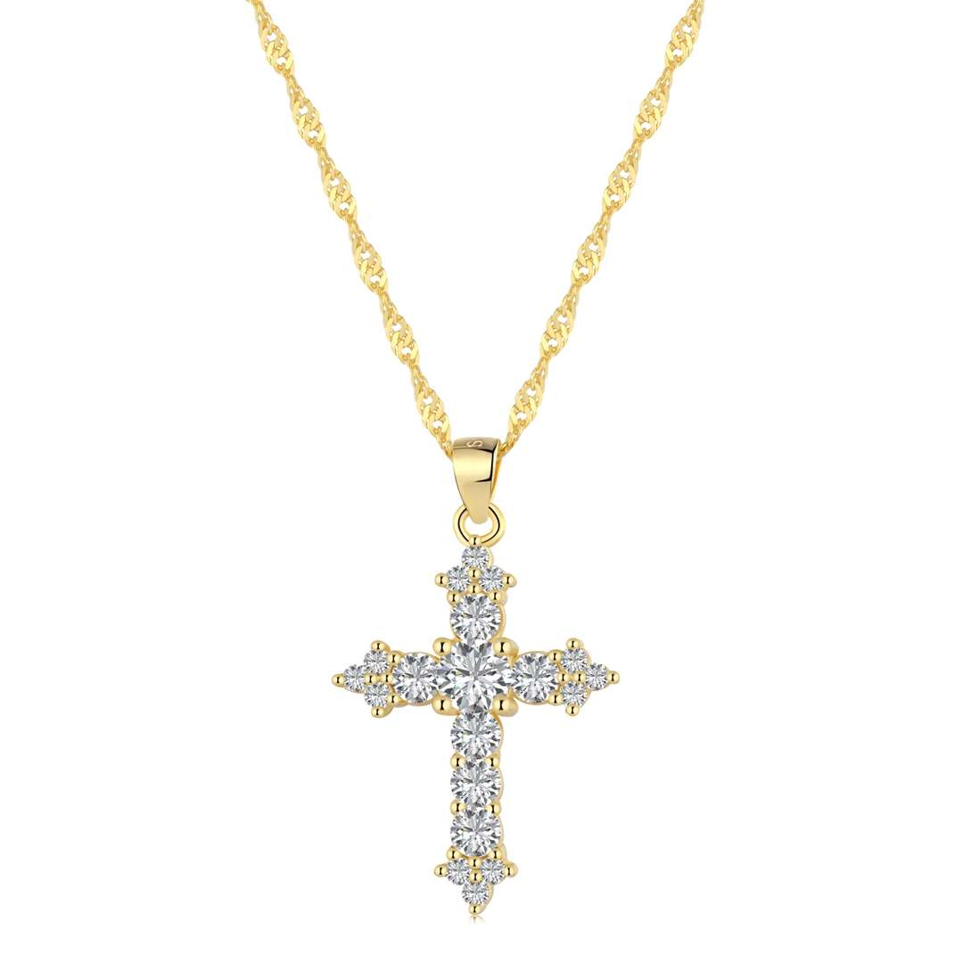 [Love More]Delicate Cross Shape Necklace