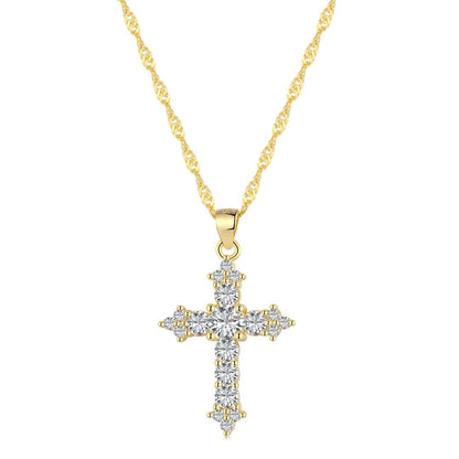 [Love More]Delicate Cross Shape Necklace