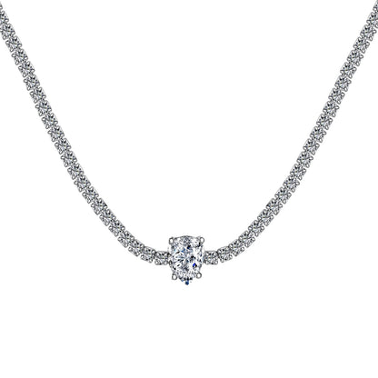[Love More]1.0 carat Unique Pear Cut Tennis Necklace